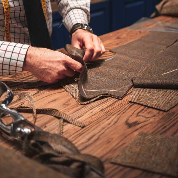 Textile craftsmanship and fabric cutting